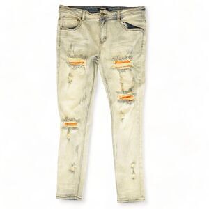 Kindred Premium Denim Jeans Mens 36 X 32 Button Skinny Fit KNRD